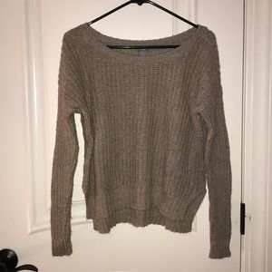 Aerie Brown Knit Sweater (S)